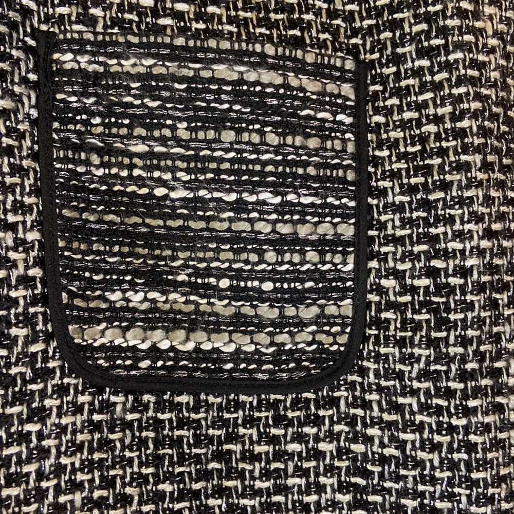 black & white tweed mini skirt w/ front pockets - Picture 3 of 8